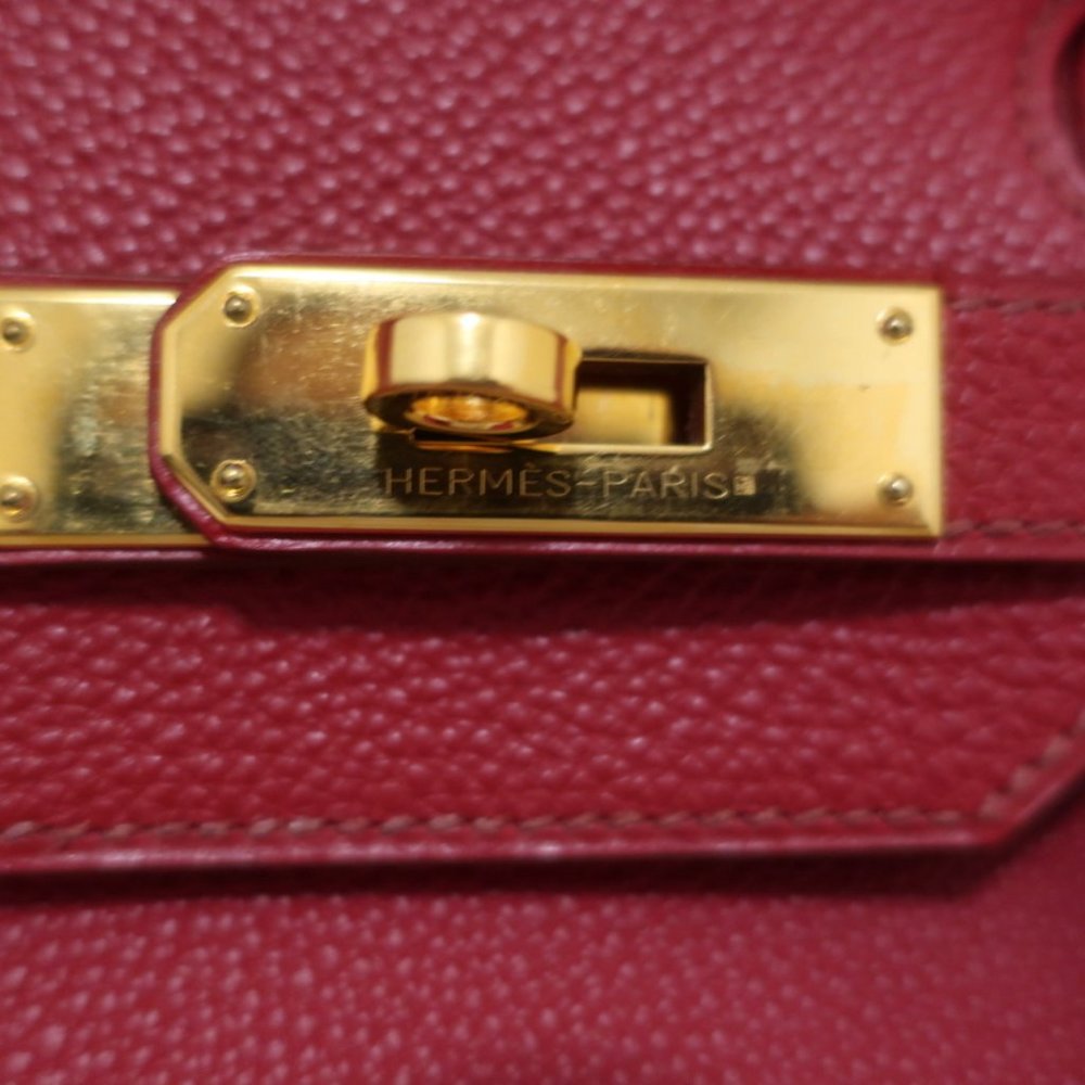 HERMES BIRKIN 35CM ROUGE GARANCE TOGO LEATHER GOLD HARDWARE 2008 - Picture 4 of 14